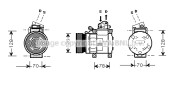 AUK037 Kompresor, klimatizace AVA QUALITY COOLING