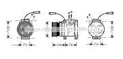 AUK168 Kompresor, klimatizace AVA QUALITY COOLING