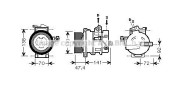 AUK188 Kompresor, klimatizace AVA QUALITY COOLING