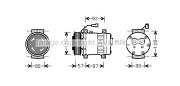 AUK203 Kompresor, klimatizace AVA QUALITY COOLING