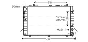 AI2088 Chladič, chlazení motoru AVA QUALITY COOLING