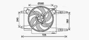 AL7525 Větrák, chlazení motoru AVA QUALITY COOLING