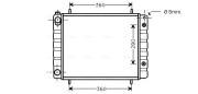 AUA2082 Chladič, chlazení motoru AVA QUALITY COOLING
