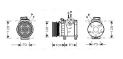 AUK167 Kompresor, klimatizace AVA QUALITY COOLING