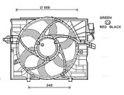 BW7532 Větrák, chlazení motoru AVA QUALITY COOLING