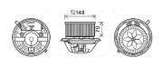 BW8462 Elektromotor, vnitřní ventilátor AVA QUALITY COOLING