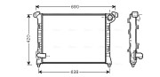 BWA2314 AVA QUALITY COOLING chladič motora BWA2314 AVA QUALITY COOLING