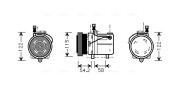 BWAK059 AVA QUALITY COOLING nezařazený díl BWAK059 AVA QUALITY COOLING