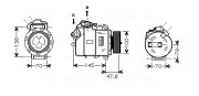 BWK331 Kompresor, klimatizace AVA QUALITY COOLING
