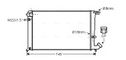CN2142 Chladič, chlazení motoru AVA QUALITY COOLING