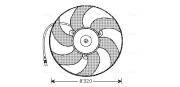 CN7519 Větrák, chlazení motoru AVA QUALITY COOLING