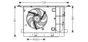 CN7537 Větrák, chlazení motoru AVA QUALITY COOLING