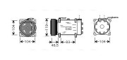 CNAK160 Kompresor, klimatizace AVA QUALITY COOLING