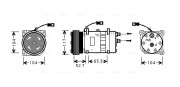 CNAK222 AVA QUALITY COOLING kompresor klimatizácie CNAK222 AVA QUALITY COOLING