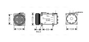 CNK160 Kompresor, klimatizace AVA QUALITY COOLING
