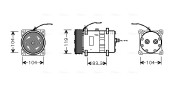 CNK176 Kompresor, klimatizace AVA QUALITY COOLING