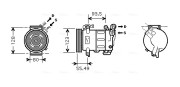 CNK251 Kompresor, klimatizace AVA QUALITY COOLING