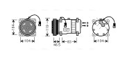 CNK258 Kompresor, klimatizace AVA QUALITY COOLING