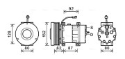 CPAK014 Kompresor, klimatizace AVA QUALITY COOLING
