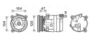 CTAK054 Kompresor, klimatizace AVA QUALITY COOLING