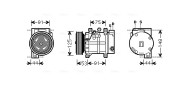 DNK259 Kompresor, klimatizace AVA QUALITY COOLING