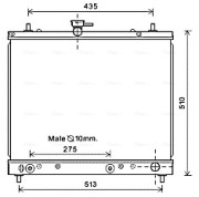 DU2069 Chladič, chlazení motoru AVA QUALITY COOLING