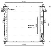 DW2131 Chladič, chlazení motoru AVA QUALITY COOLING