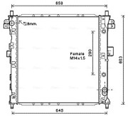 DWA2105 AVA QUALITY COOLING chladič motora DWA2105 AVA QUALITY COOLING