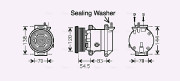 DWAK091 Kompresor, klimatizace AVA QUALITY COOLING