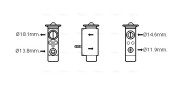 FD1492 AVA QUALITY COOLING expanzný ventil klimatizácie FD1492 AVA QUALITY COOLING