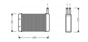 FD6134 AVA QUALITY COOLING výmenník tepla vnútorného kúrenia FD6134 AVA QUALITY COOLING