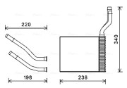 FD6464 AVA QUALITY COOLING výmenník tepla vnútorného kúrenia FD6464 AVA QUALITY COOLING