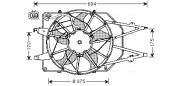 FD7508 AVA QUALITY COOLING ventilátor chladenia motora FD7508 AVA QUALITY COOLING