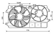 FD7591 AVA QUALITY COOLING ventilátor chladenia motora FD7591 AVA QUALITY COOLING