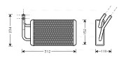 FDA6215 AVA QUALITY COOLING výmenník tepla vnútorného kúrenia FDA6215 AVA QUALITY COOLING