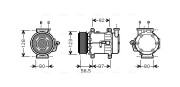 FDK432 Kompresor, klimatizace AVA QUALITY COOLING