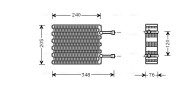 FDV022 AVA QUALITY COOLING výparník klimatizácie FDV022 AVA QUALITY COOLING