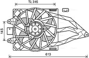 FT7565 AVA QUALITY COOLING ventilátor chladenia motora FT7565 AVA QUALITY COOLING