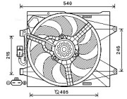 FT7582 Větrák, chlazení motoru AVA QUALITY COOLING