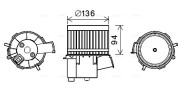 FT8434 Elektromotor, vnitřní ventilátor AVA QUALITY COOLING