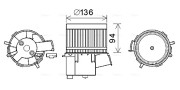 FT8435 Elektromotor, vnitřní ventilátor AVA QUALITY COOLING