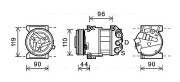 FTAK407 Kompresor, klimatizace AVA QUALITY COOLING