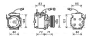 HDAK246 Kompresor, klimatizace AVA QUALITY COOLING