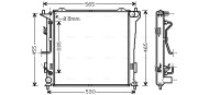 HY2182 AVA QUALITY COOLING chladič motora HY2182 AVA QUALITY COOLING