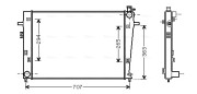 HY2204 Chladič, chlazení motoru AVA QUALITY COOLING