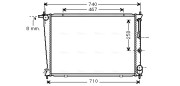 HY2255 Chladič, chlazení motoru AVA QUALITY COOLING