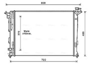 HY2283 Chladič, chlazení motoru AVA QUALITY COOLING