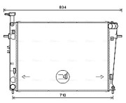 HY2387 Chladič, chlazení motoru AVA QUALITY COOLING