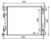 HY2433 Chladič, chlazení motoru AVA QUALITY COOLING