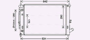 HY2465 Chladič, chlazení motoru AVA QUALITY COOLING